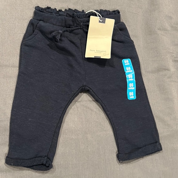 Zara Baby Navy Blue Sweatpants Size 3-6 Months BNWT - Picture 1 of 4